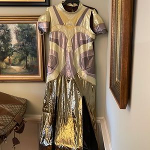 Women's Wonder Woman Movie Hippolyta Halloween Costume WW84 Dress Golden warrior